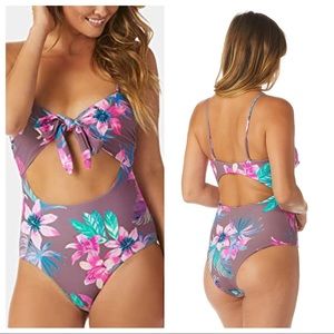 Raisins One Piece Tahiti Bloom Puerto Vallarta Bathing Swim Suit Tropical Floral